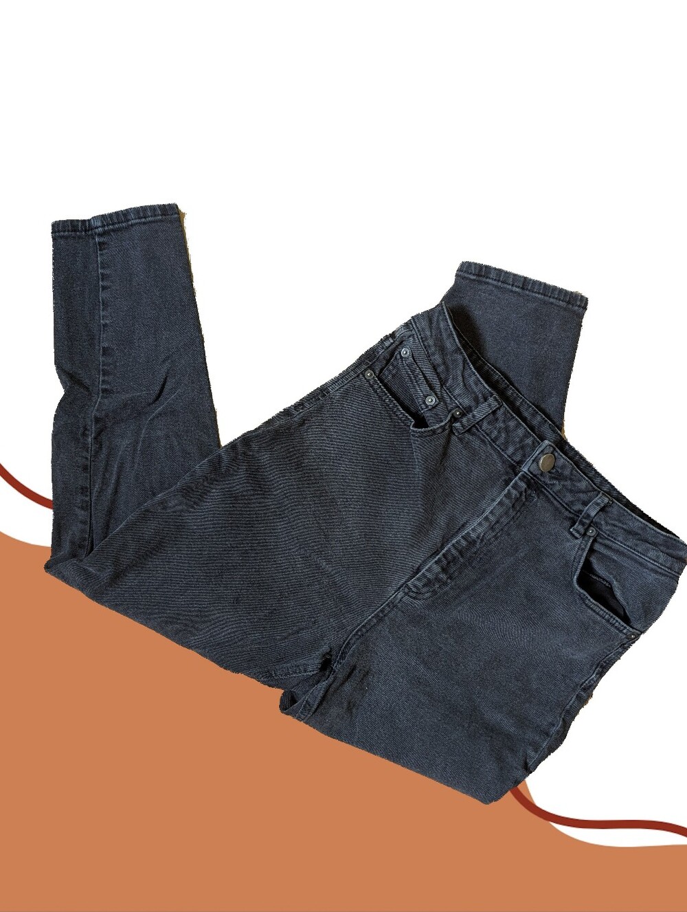 ASOS Faded Black Mom Jeans